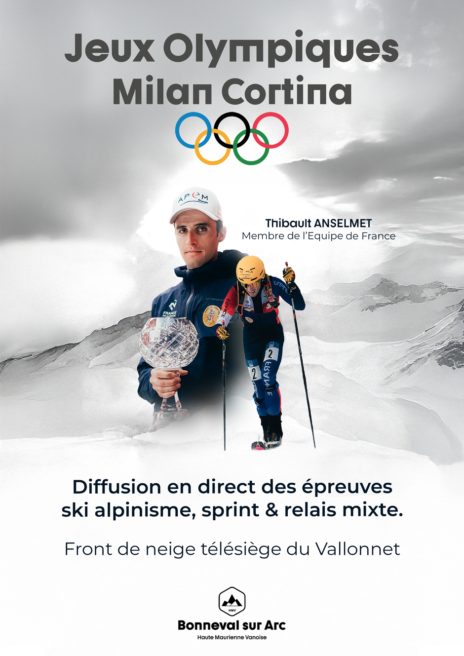 © Jeux Olympiques Milan Cortina 2026 : diffusion en direct du ski alpinisme - course sprint à Bonneval-sur-Arc - OTHMV