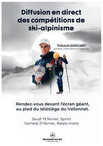 © Jeux Olympiques Milan Cortina 2026 : Projection du ski alpinisme - course relais mixte_Bonneval-sur-Arc - B.Filliol - OTHMV