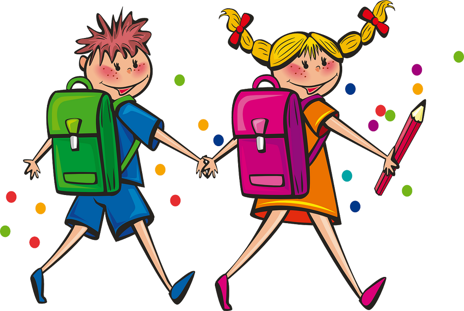 © Enfants allant à l'école - OpenClipart-Vectors
